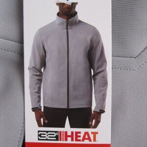 32 ° Heat Men Full Zip Jacket Adjustable Cuffs Brushed Interior gray,  M (1487G)